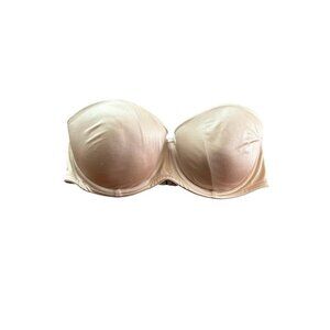 Victoria's Secret Padded Strapless‎ Beige Nuded Bra 34C